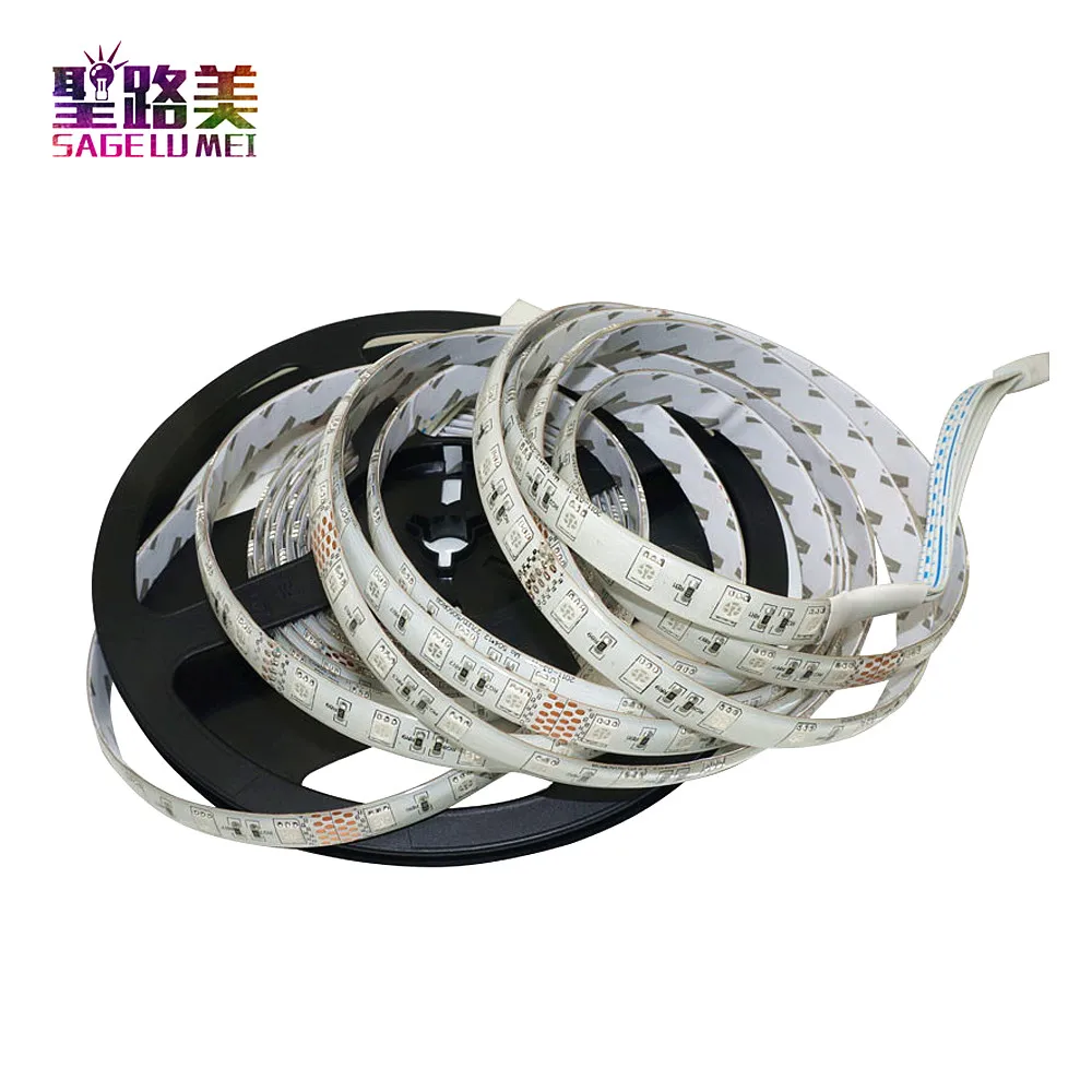 DC12V 5 м скачки светодиодные полосы SMD5050 54 светодиодов/M водонепроницаемый гибкие