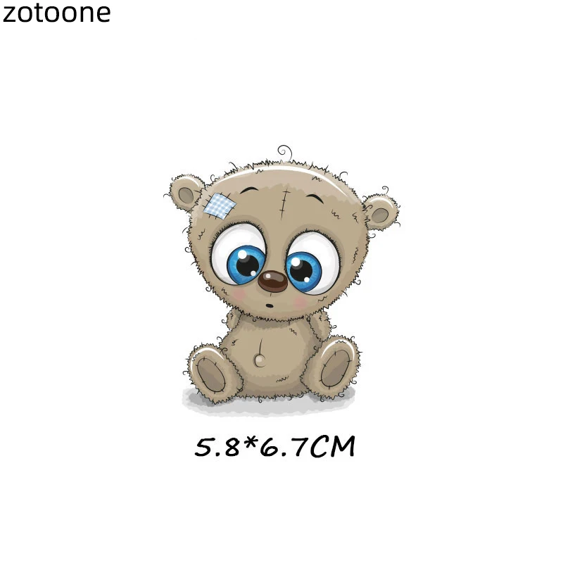 ZOTOONE DIY аппликация в виде сердца милые животные, Медведь, Кролик, сова, железные нашивки для детской одежды, нашивка, детская одежда с принтом E - Цвет: 1094