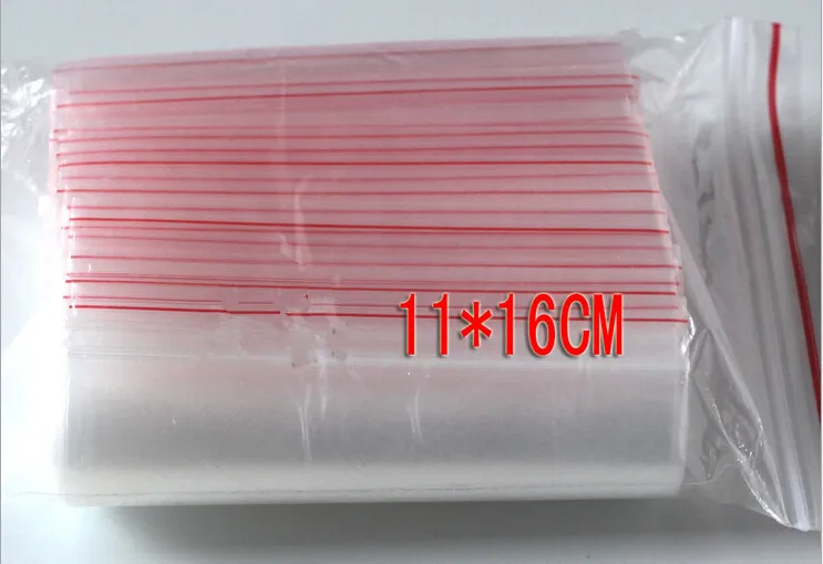 

500pcs 11x16cm pe transparent travel gift packaging bags plastic bag for necklace/jewelry diy custom ziplock clear self seal bag