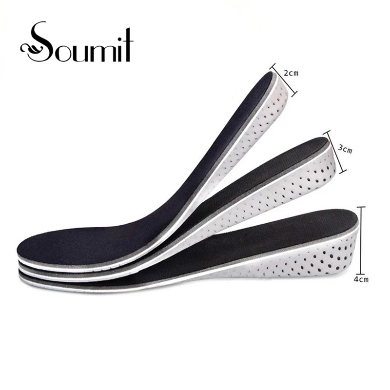 Стельки для увеличения роста Soumit мужчин и женщин Удобные стельки из пены с