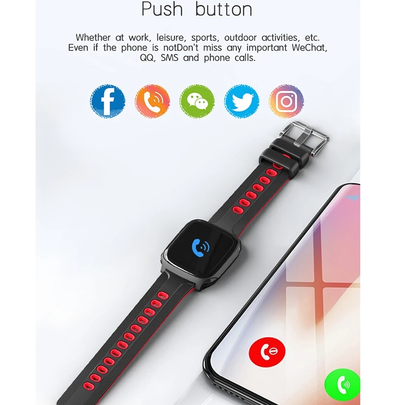 Смарт часы водонепроницаемые TF9 smartwatch мужские фитнес-трекер пульсометр измерять
