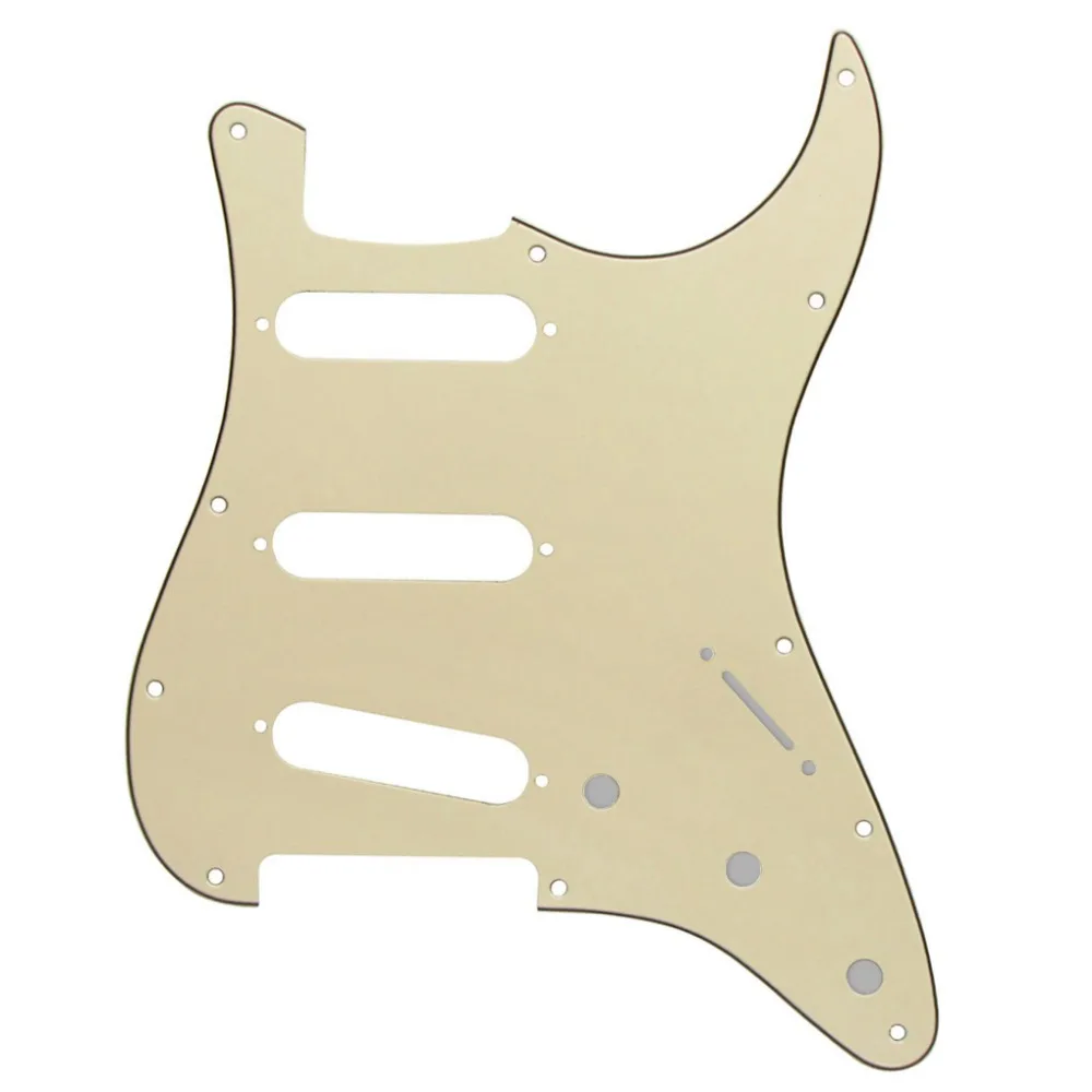 3Ply крем 11 Отверстие Strat SSS электрогитара накладка царапина пластина для гитары аксессуары