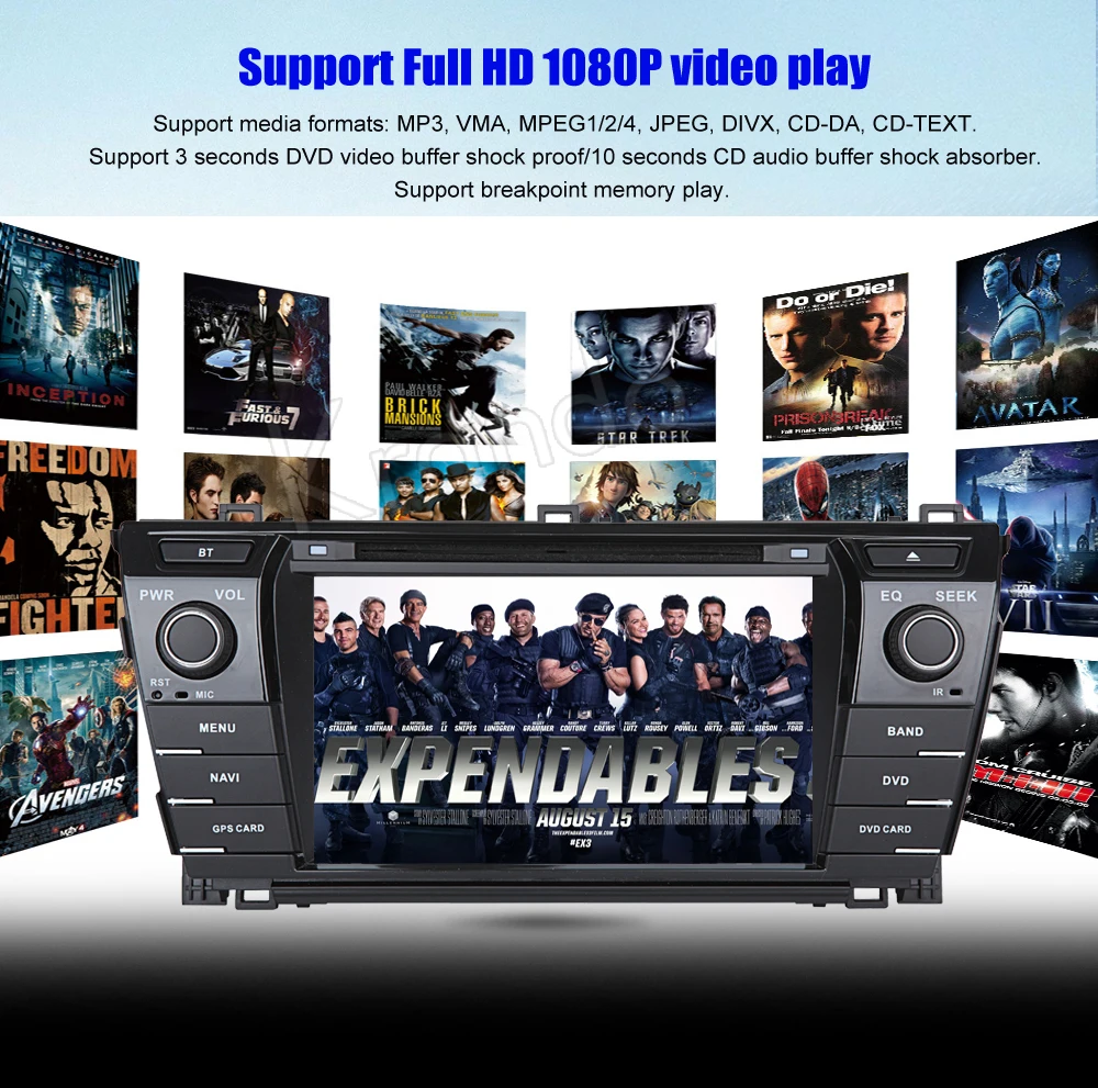 

Krando Android 9.0 7" car radio gps dvd playefor toyota corolla 2014 2015 2016 multimedia navigation system WIFI 3G Playstore BT