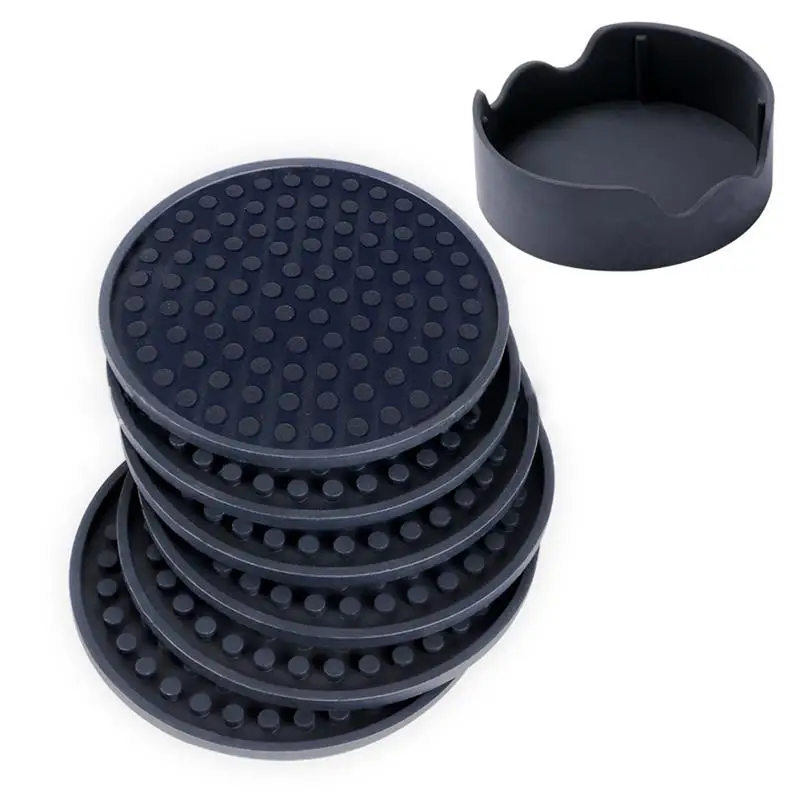 

6PCS Cup Coaster Round Insulated Placemats Tea Milk Coffee Drink Coasters Cup Non Slip Table Mat Pad Kitchen tool for Home Decor