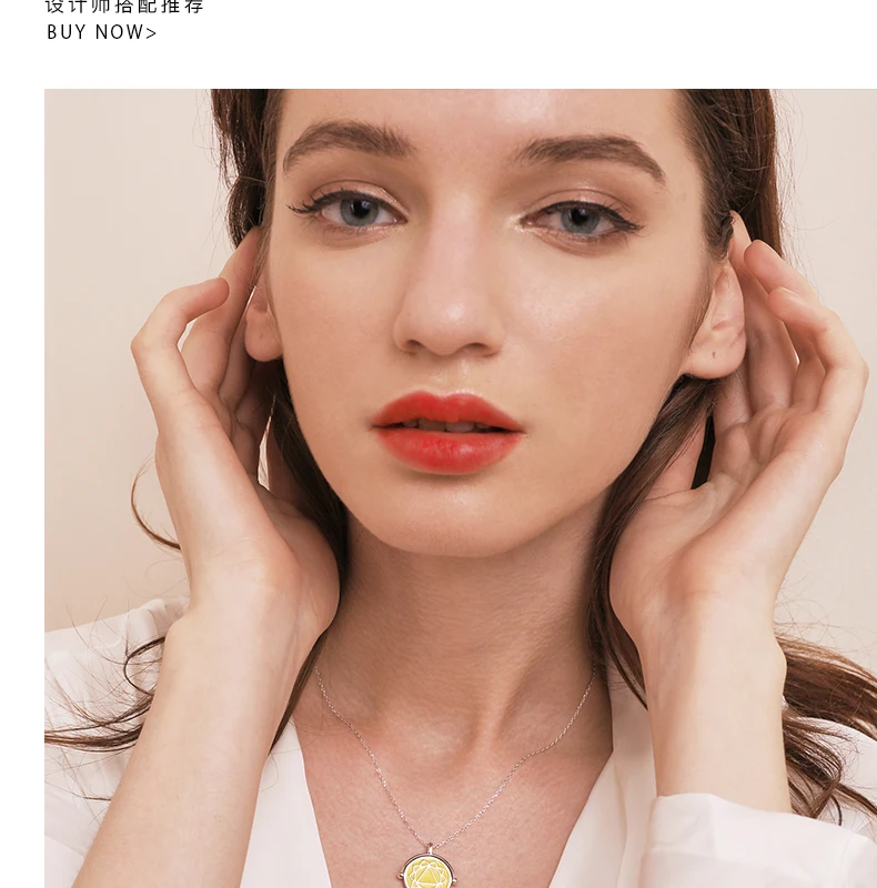 LEKANI Chakra Lover's желтые круглые кристаллы от Swarovski цепочка для ключиц 925 пробы серебряные Чокеры Подарочные ожерелья для вечеринки