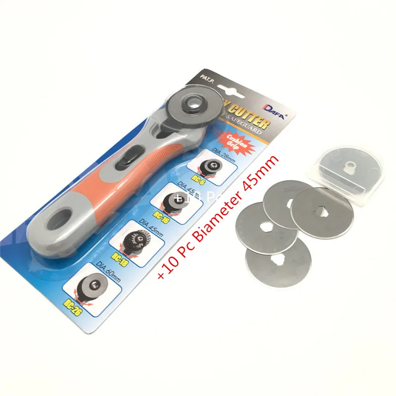 Роторный резак с Мягкой рукояткой + нож роторного резака 28 /45 мм 10 шт. лезвие