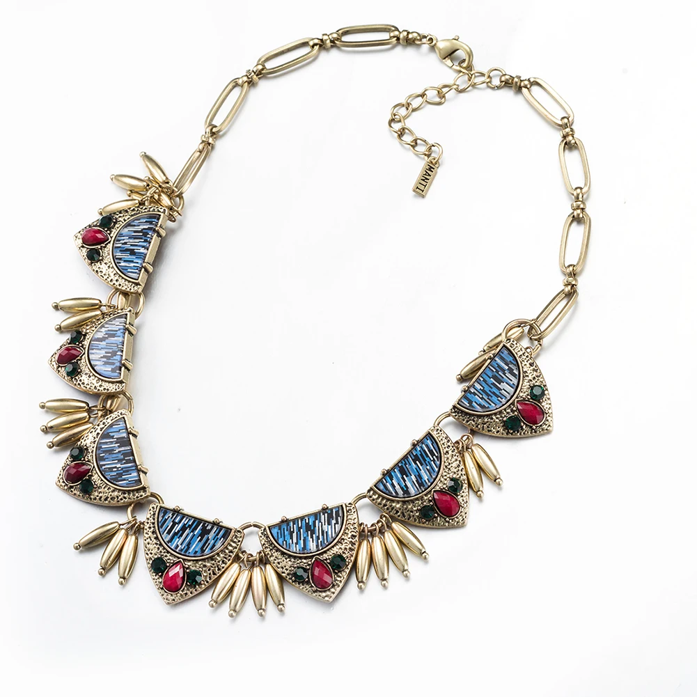 Chocker ожерелье Шарм Винтаж Для женщин кулон цепи кристалл колье Коренастый