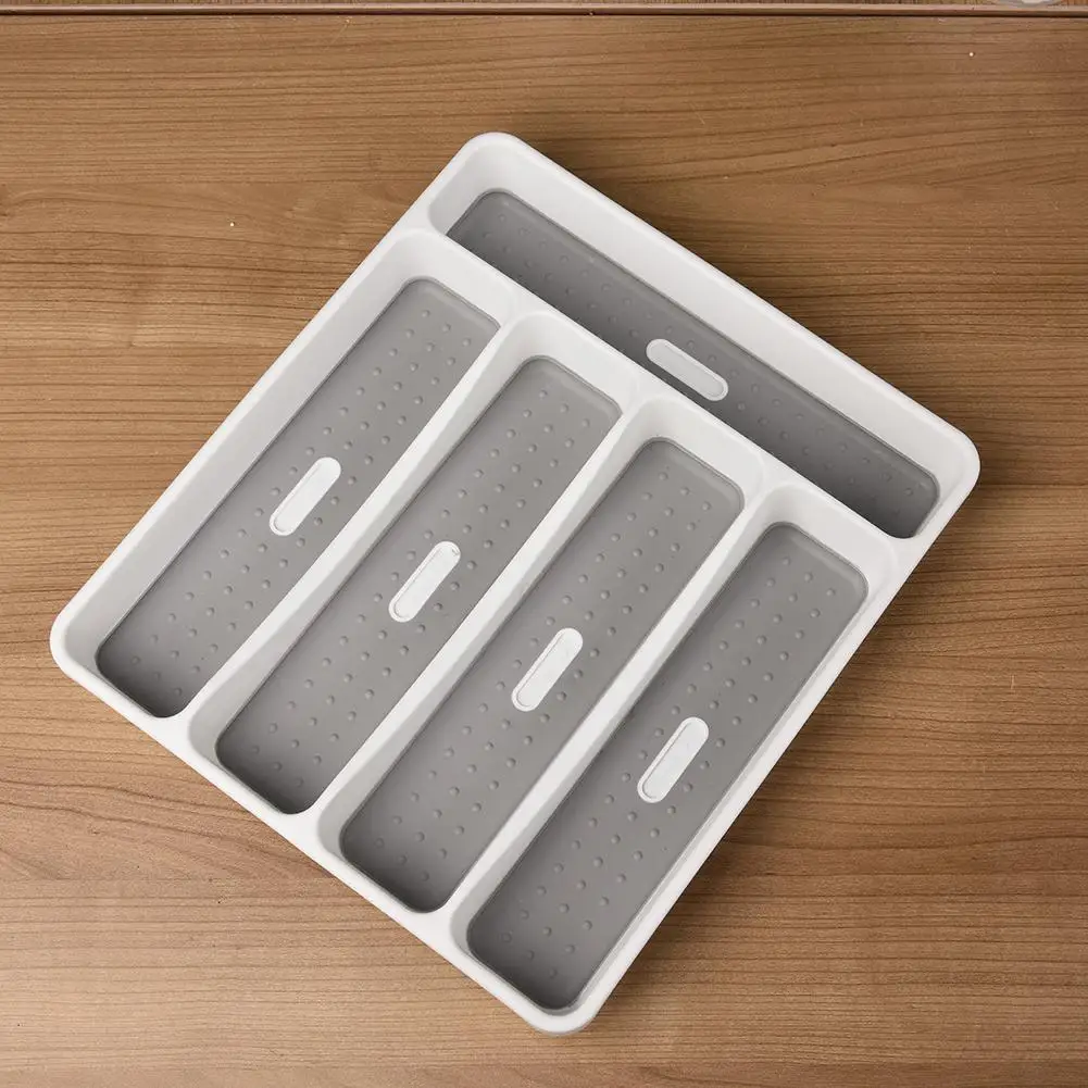 4 отсека лоток для столовых приборов пластиковый ящик хранения резаки ложки