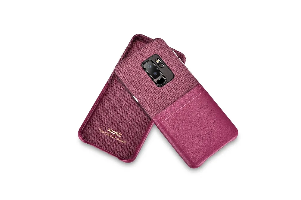 XOOMZ для samsung Galaxy S9 Plus искусственная кожа+ ткань чехол для телефона для samsung Galaxy S9 плюс броги Slim карт слот задняя крышка