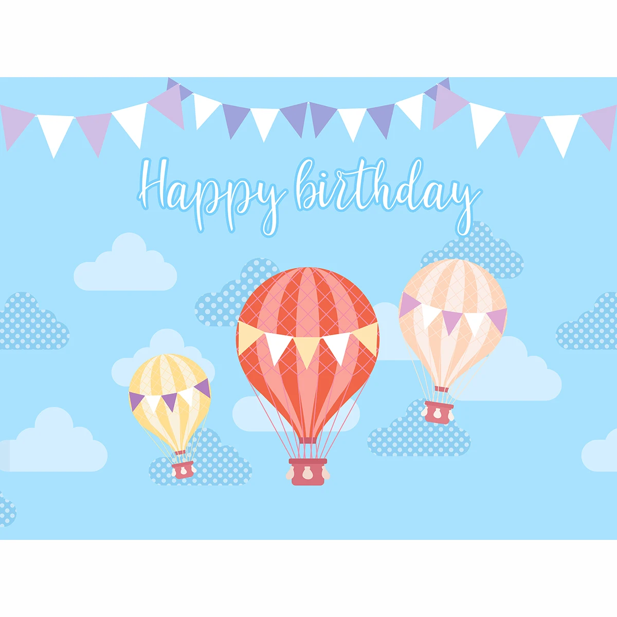 Фон для фотосъемки детей Allenjoy голубое небо облако баннер воздушный шар фон дня