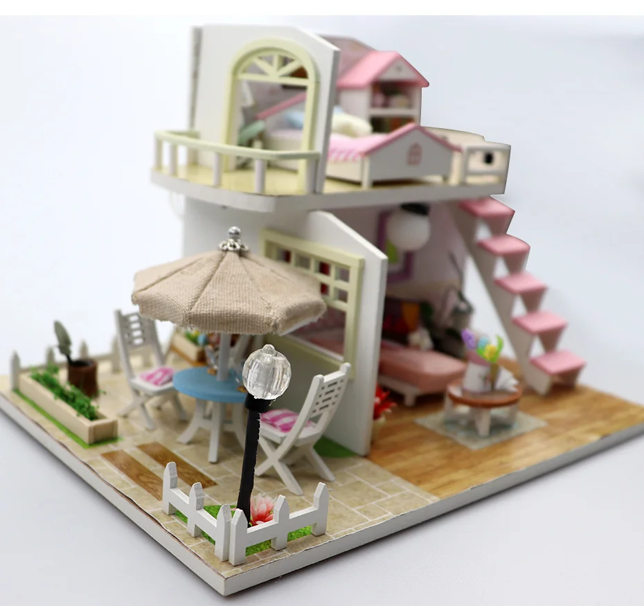 Кукольный дом ручной работы миниатюрный дом 3D Деревянный миниатюрный кукольный домик игрушки для детей подарки на день рождения Любовь Подарки