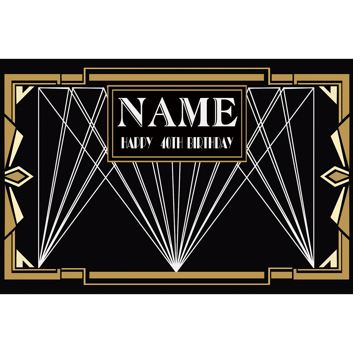 Allenjoy great gatsby birthday backdrop party decorations golden banner photo studio background newborn baby shower photocall |