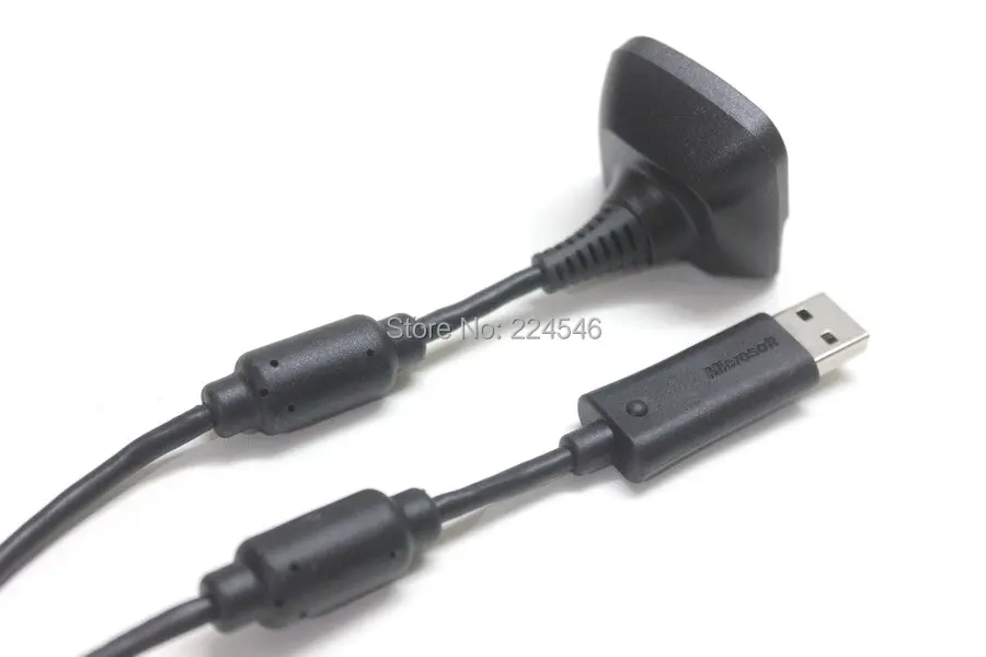 Подлинный беспроводной контроллер USB зарядный комплект кабель для XBOX 360 Play черный