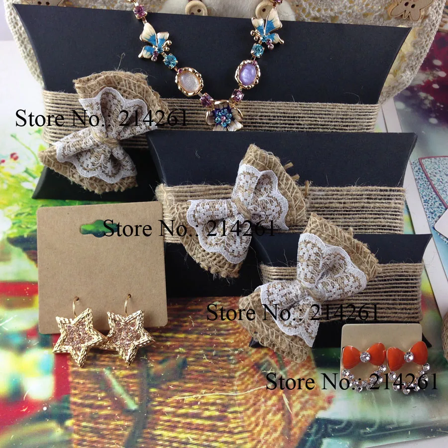 Подарочная коробка для ювелирных изделий 8*12 5 см колец крафт/белый/черный DIY