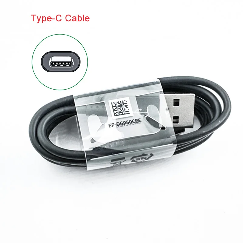 Type-C Cable Only Быстрое зарядное устройство для SAMSUNG Galaxy s10 s9 s8 plus USB адаптер питания быстрая зарядка кабель type C для Galaxy note 10+ a90 a80 a70 - Тип штекера: Type-C Cable Only