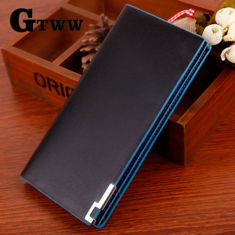 Лидер продаж модный новый длинный стильный кошелек с двумя складками и железным