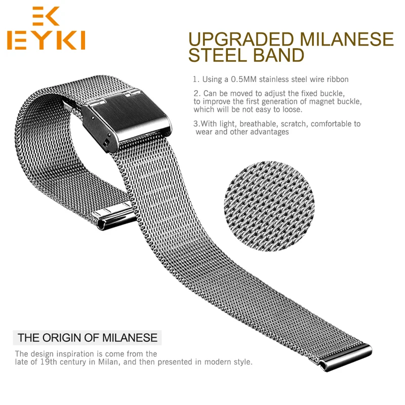 EYKI Топ бренд женские часы водонепроницаемые для девушек браслет из нержавеющей