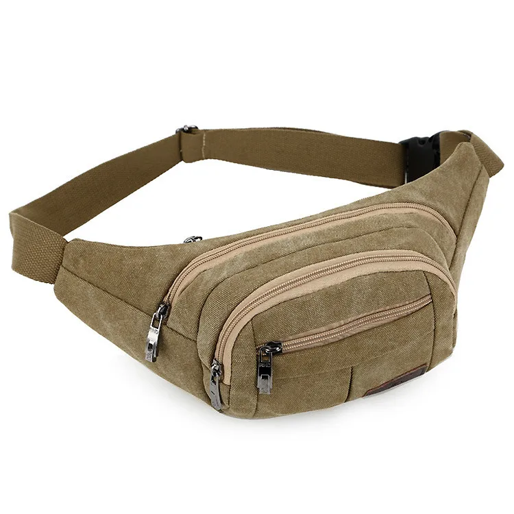 

Belt Pack Men's Bag Canvas Waist Bag Men Fashion Male Multifunction Male Cell Phone Pouch Drop Leg Bag
