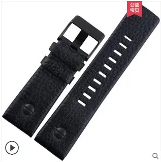 8 BRETA для дизельных часов 24 26 27 28 мм Мягкие Ремешки для часов DZ7313 DZ7322 DZ7257 женские мужские ремешки для часов с Серебряная Пряжка - Цвет ремешка: 8