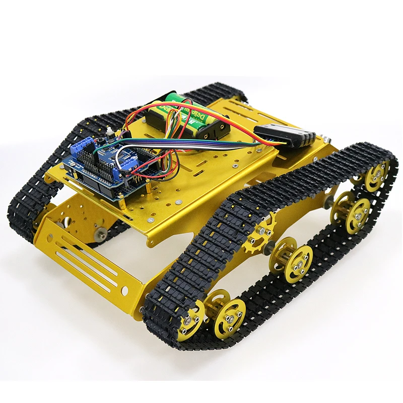 PS2 джойстик управления умный робот танк шасси с двойным DC 12V мотор + плата Arduino