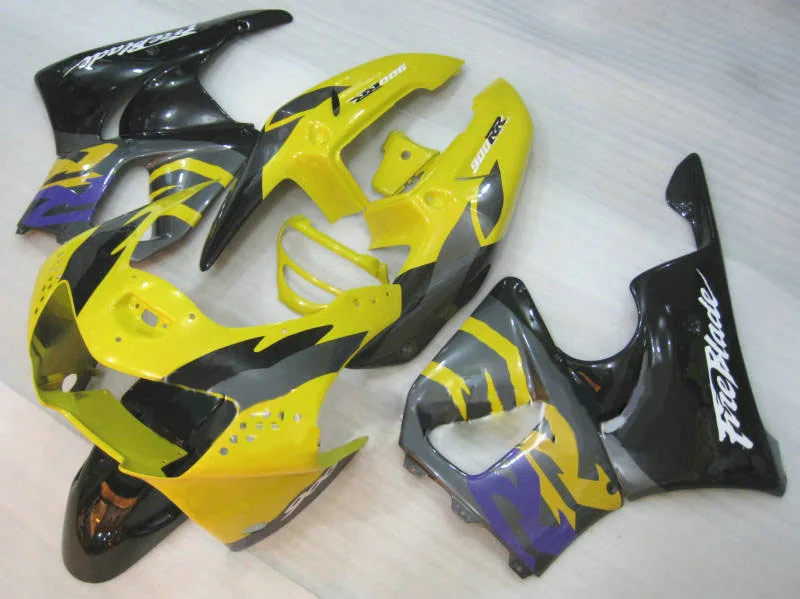 

Fairing kit for pe CBR900RR 919 98 99 CBR 900RR CBR900 1998 1999 ABS black yellow Fairings set ST66
