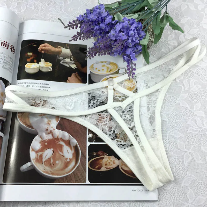 Сексуальное женское нижнее белье кружевные стринги с низкой талией трусики