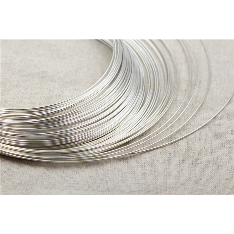 Тонкая серебряная проволока для изготовления бижутерии ручной работы 1 м из