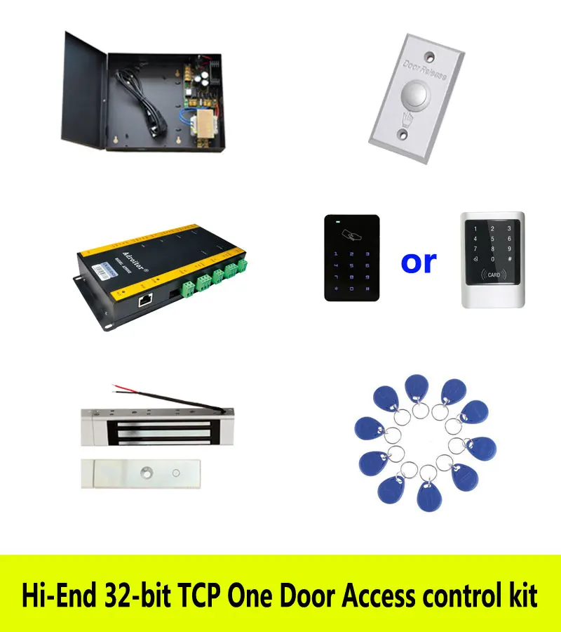 Hi end 32 битный комплект контроля доступа TCP/ip one door + power 180 кг магнитный замок ID