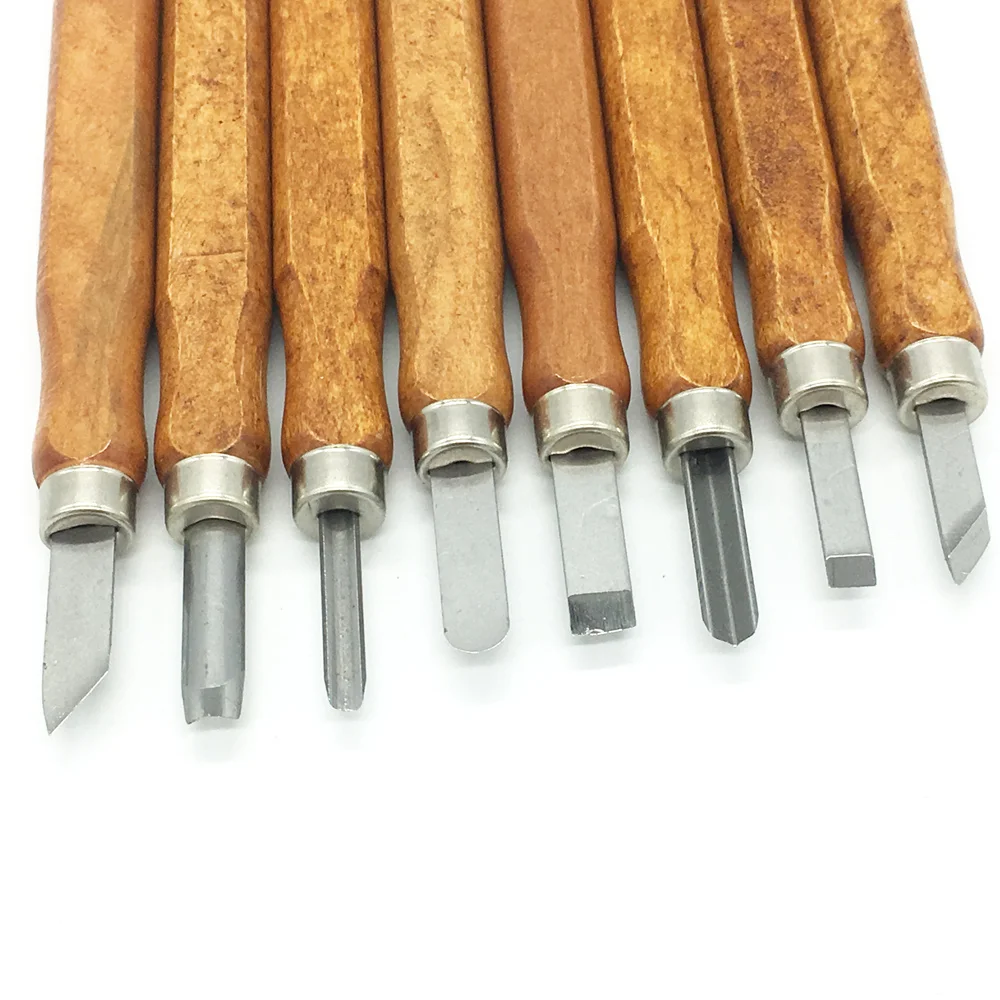 8 шт. набор инструментов для резьбы по дереву нож Мини зубило Asstorted стальные