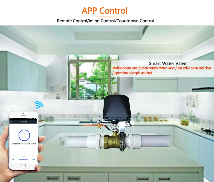 Spetu Z-Wave автоматический клапан может Conpatible со всеми Zwave Devies/переключатель водяного клапана, Smart Z wave датчик утечки воды