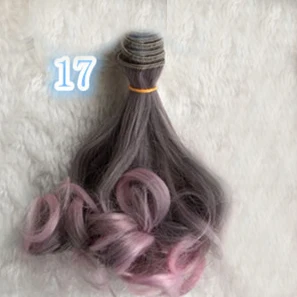 17 Трессы для кукол Модный 15*100 см DIY мини-трессы кукольный парик высокотемпературный материал прямой парик для волос для BJD высокотемпературные аксессуары для кукол трессы для куклы 15cm волосы для кукол - Цвет: 17