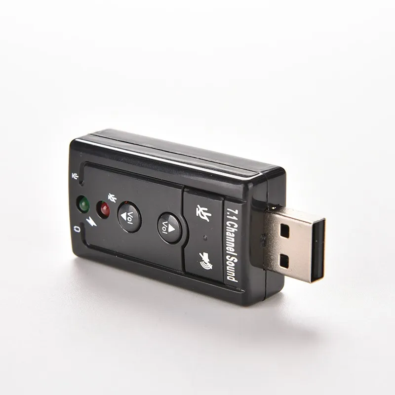 7,1 канальный 3D Внешний USB Аудио Звуковая карта микрофонный адаптер 3,5 мм разъем стерео гарнитура для Win XP 7 8 Android Linux для Mac OS