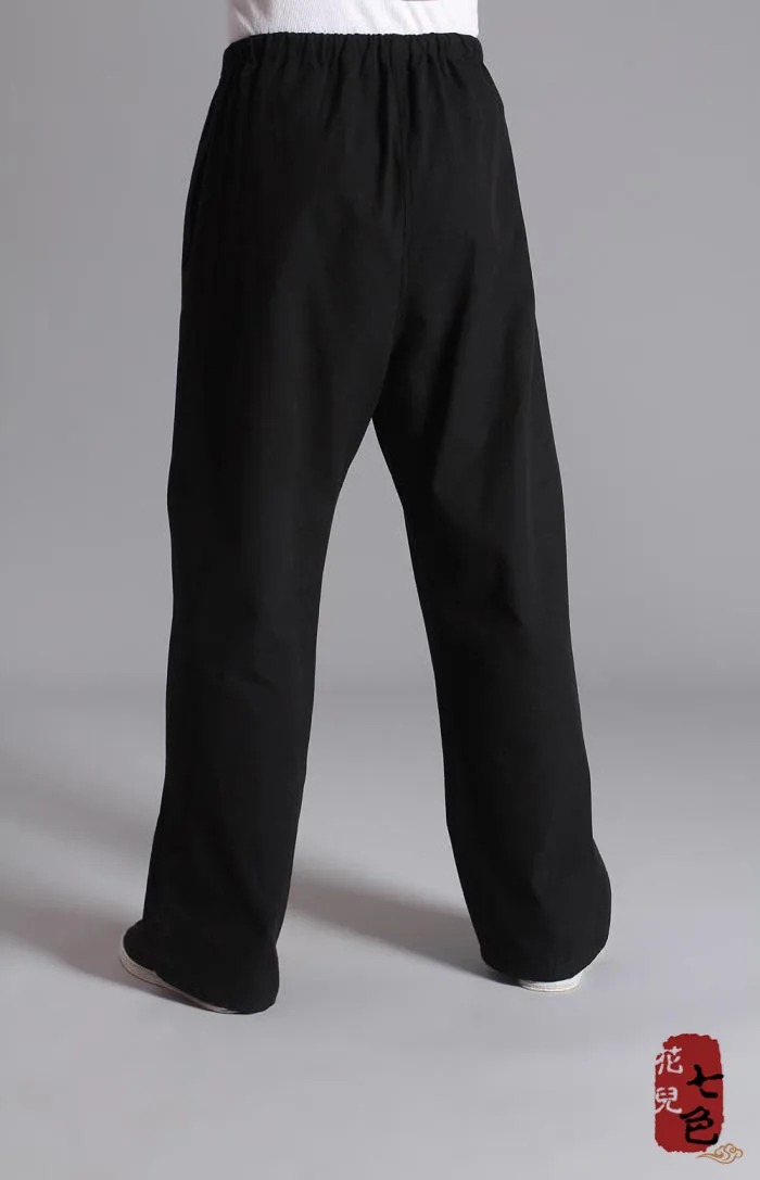 

Pure Cotton Kung Fu Sports Pants Practise Old-coarse Male Tang-suit Breathable Trousers Chinese Traditiona Tai Chi Leisure