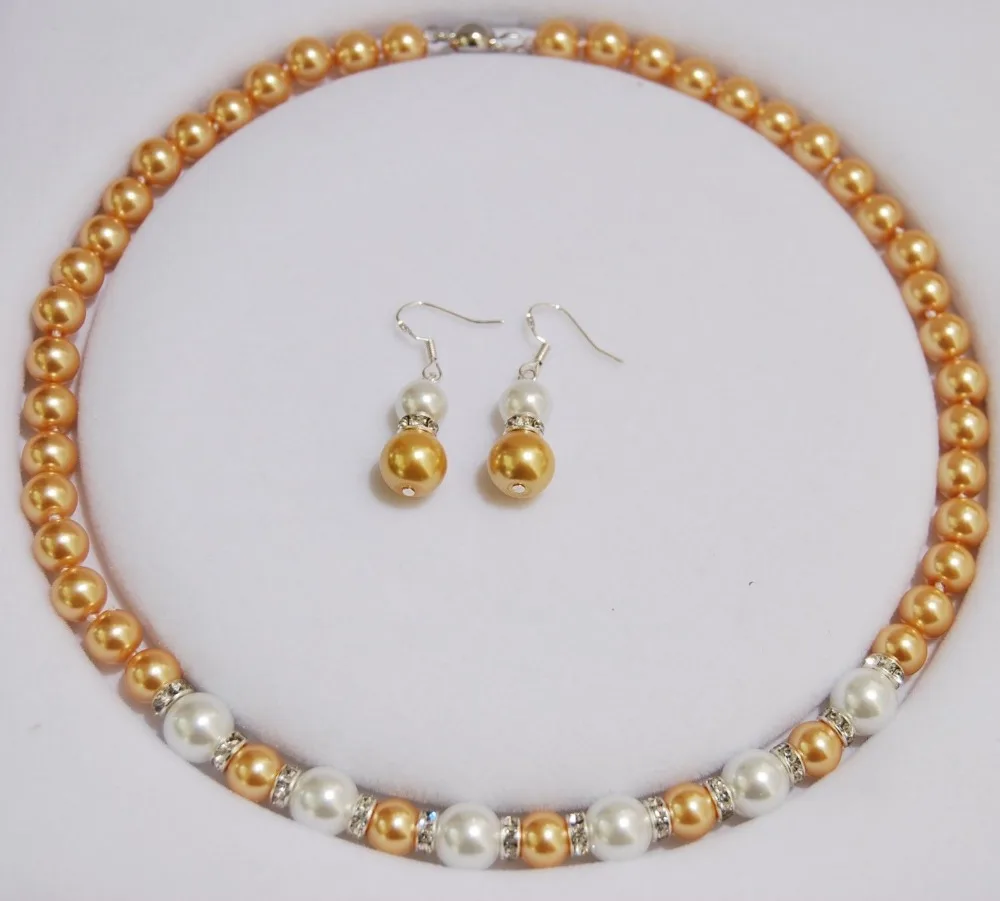 Колье с круглыми бусинами и жемчужинами черные золотые коричневые серые синие 45