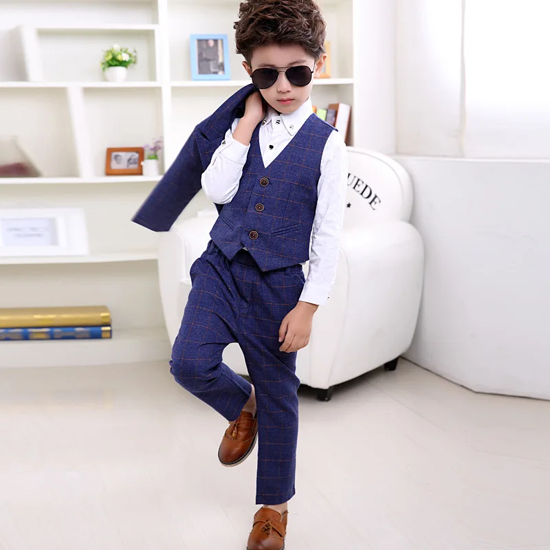 Комплект из 3 предметов для мальчиков: Блейзер жилет и брюки|Блейзеры| |