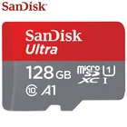 100% двойной флеш-накопитель SanDisk Ultra карты памяти 128 Гб 64 Гб SDHC класса 10 A1 UHS-I микро SD карты чтения Скорость 98 мс 16 Гб оперативной памяти, 32 Гб встроенной памяти TF карта Micro SD