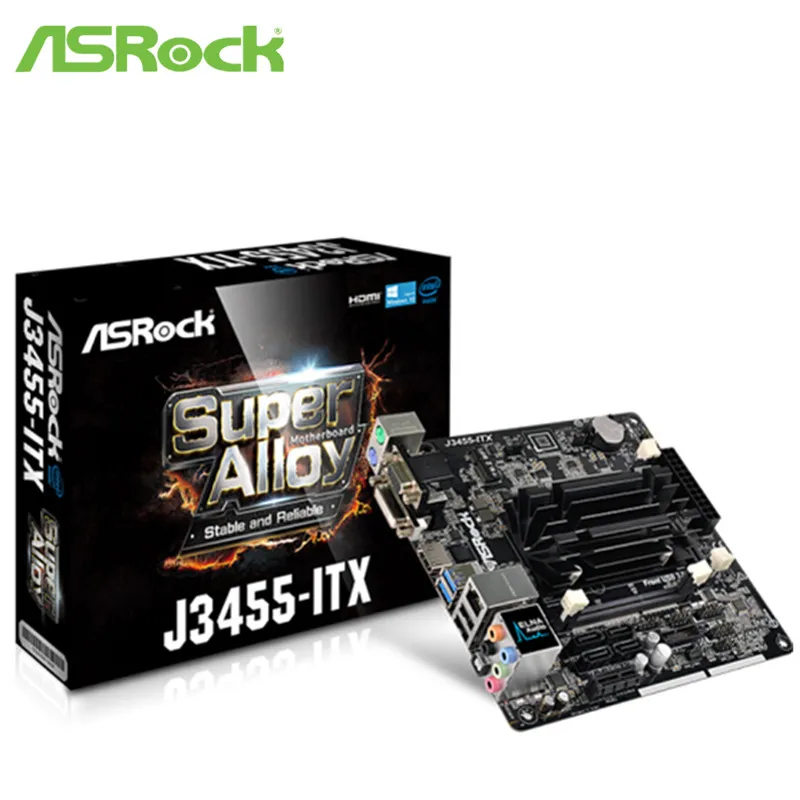 Новая оригинальная материнская плата ASRock J3455 ITX Mini с интегрированным процессором
