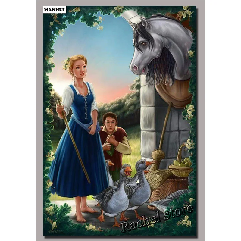 Diamond Embroidery Diy Painting Cross Stitch Kits Mosaic Farm girl Full Square RE009 | Дом и сад