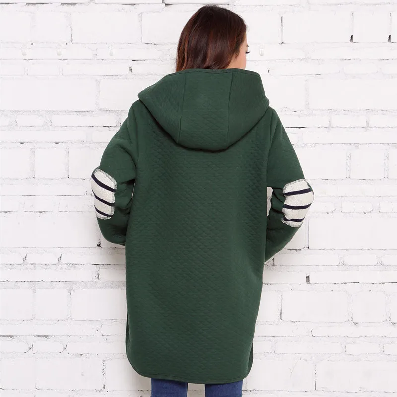korean style Plus size Women 2014 Autumn winter hood Fleece thicken loose long sleeve Sweatshirt jacket | Женская одежда