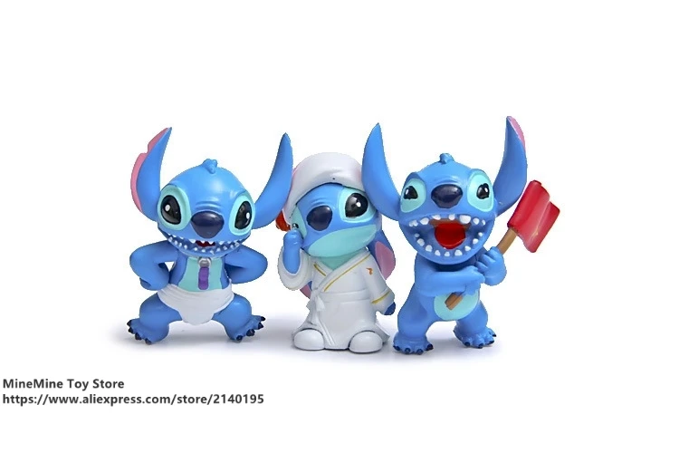 DISNEY Lilo & Stitch 6 шт./компл. см фигурка осанки коллекция украшений аниме игрушка