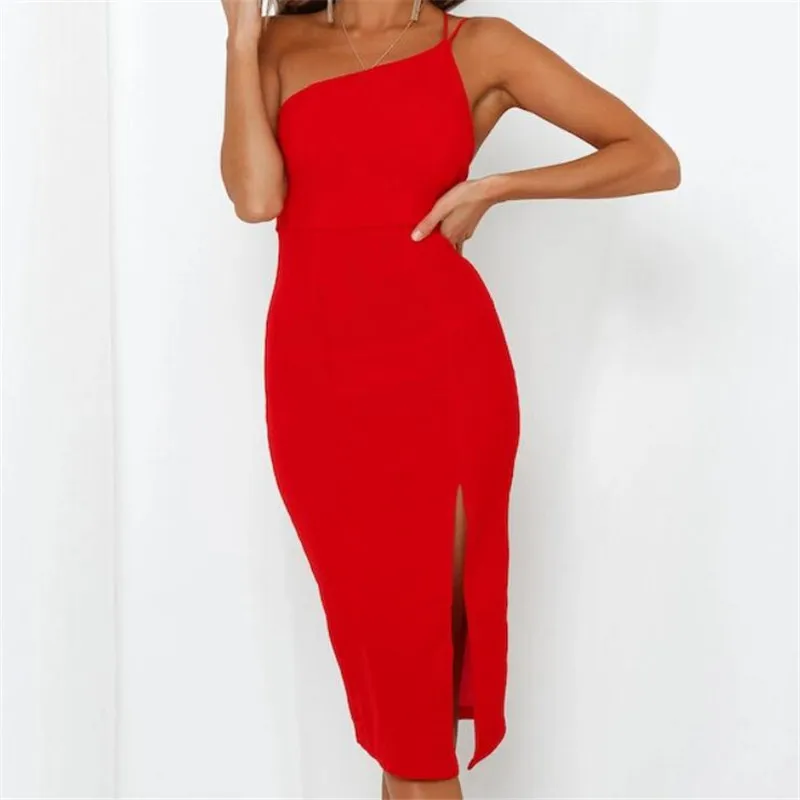 CA Women's Sleeveless Bodycon Sexy Dresses Womens Ladies Spaghetti Strap Evening Party Beach Summer Dress New 2019 | Женская одежда