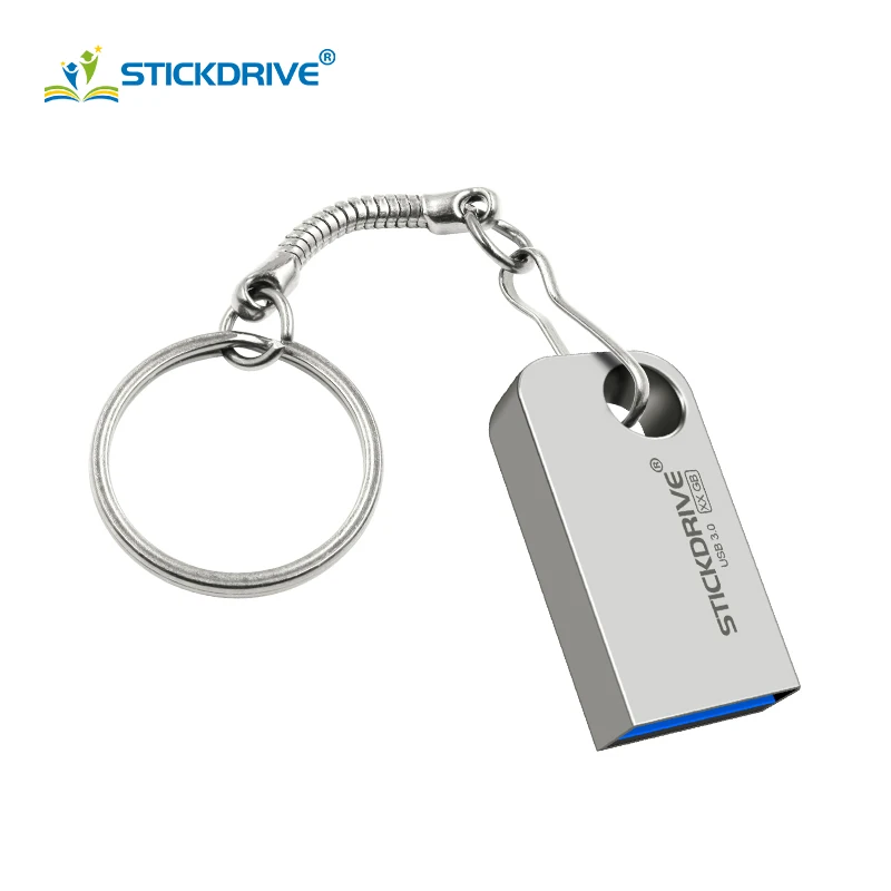 Silver Подарок брелок для ключей USB 3,0 флеш-накопитель 128 Гб 64 Гб usb флеш-накопитель 32 Гб оперативной памяти, 16 Гб встроенной памяти, usb флешка мини cle USB металлический флэш-диск - Цвет: Silver