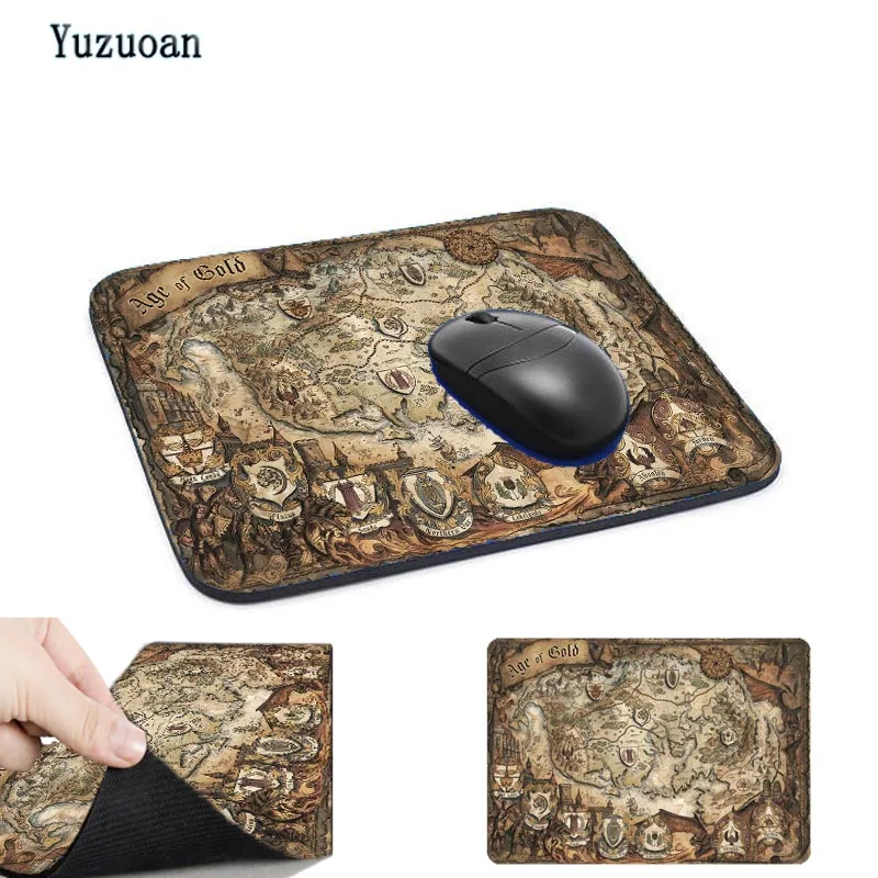 Yuzuoan 18X22CM 20X25CM or 25X29CM Three Kind Of Size Selection Silicone Custom Gaming Mouse Pad Map Mousepad | Компьютеры и офис