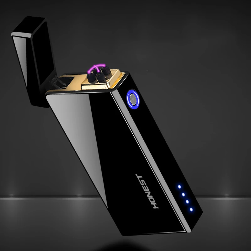 1 шт. сенсорный экран Двойная дуговая Зажигалка USB зарядка ветрозащитная