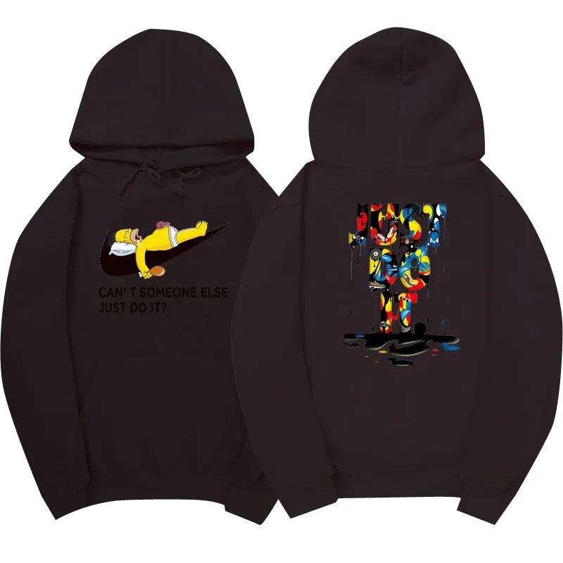 Fashion Funny Print Hoodie Sweatshirt Men Women Just Do It Colorful Letter Long Sleeve Hip Hop Cotton O-Neck Hoody | Мужская одежда