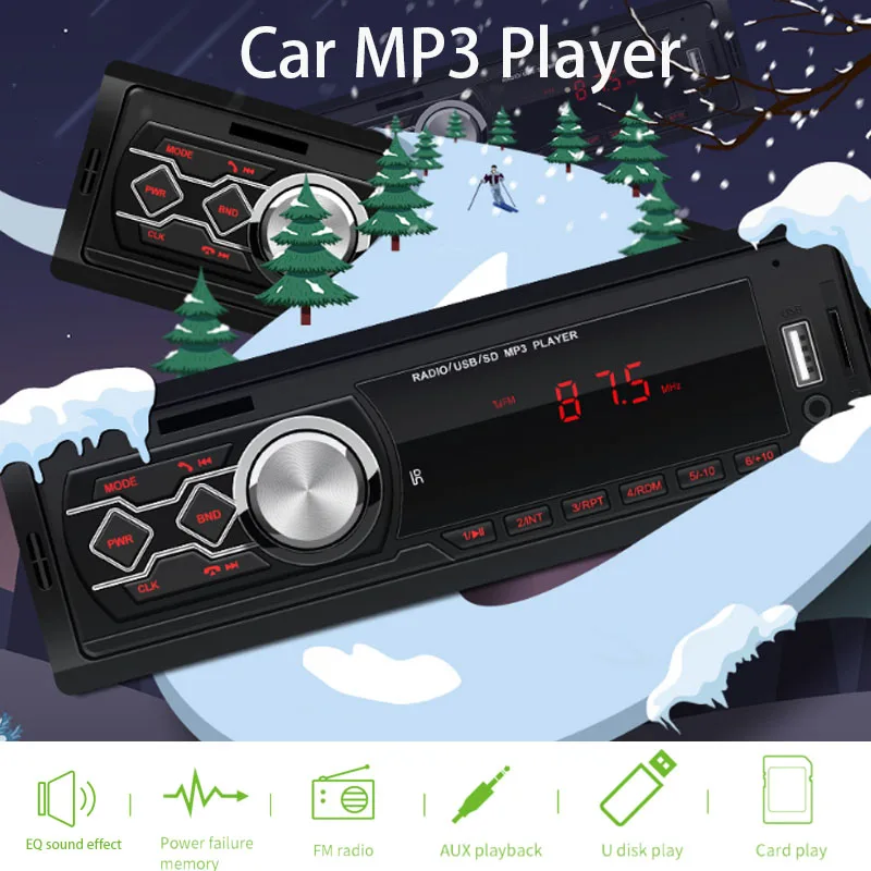1 Din автомобильное радио Авто Аудио Стерео 12 В Поддержка FM Aux в приемнике USB MP3 плеер