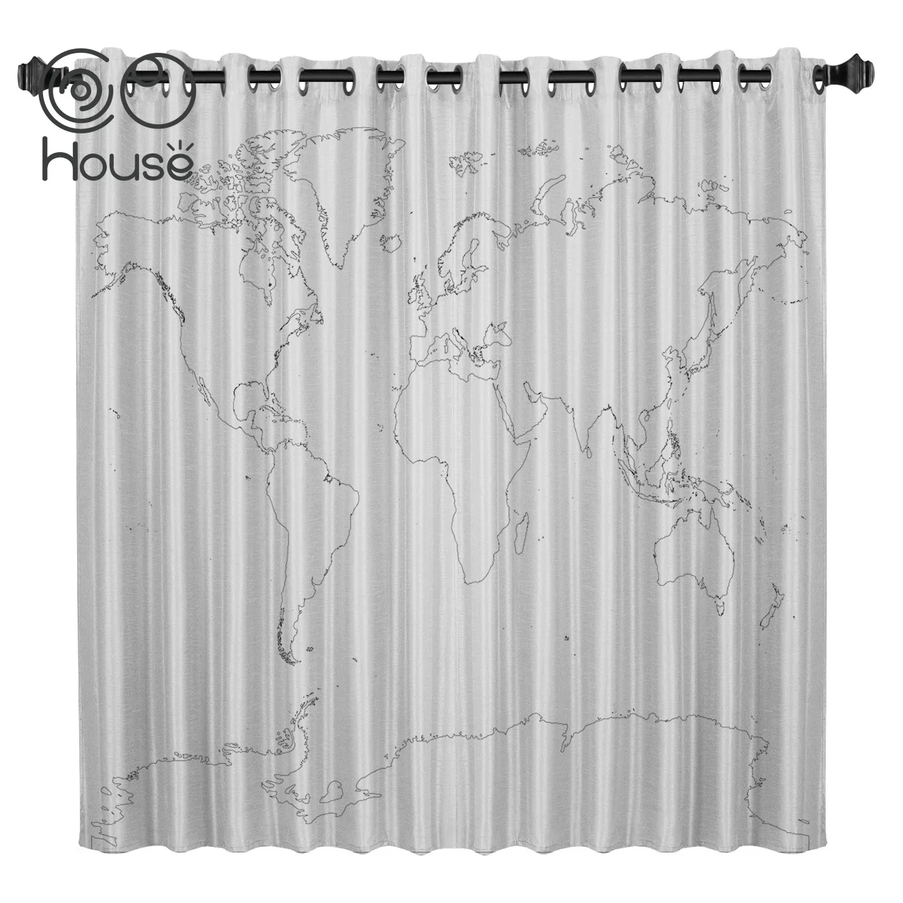 COCOHouse Антарктика Карта мира занавески для окон комнаты большие оконные темные