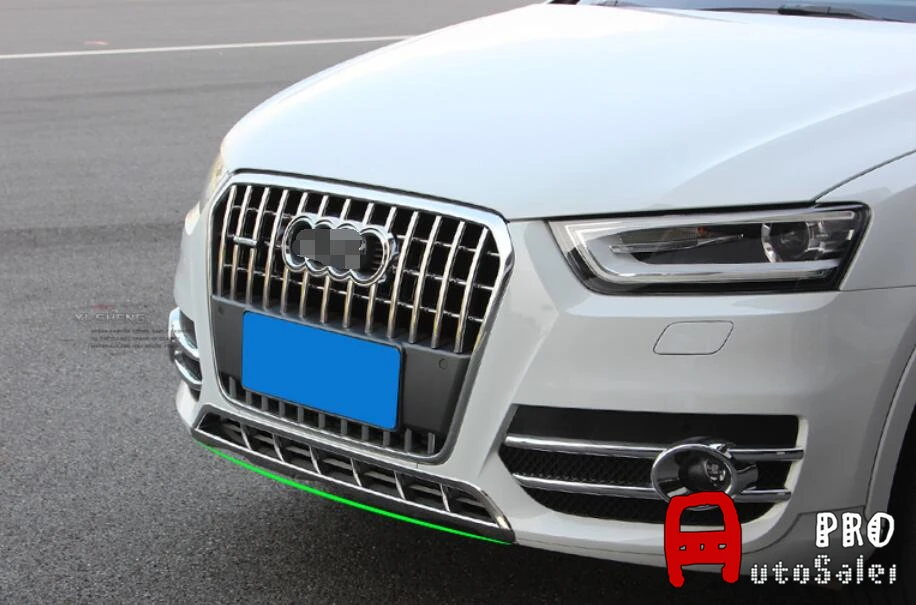 1 шт. хромированный передний и Нижний Бампер из АБС пластика для Audi Q3 2012 2013 2014