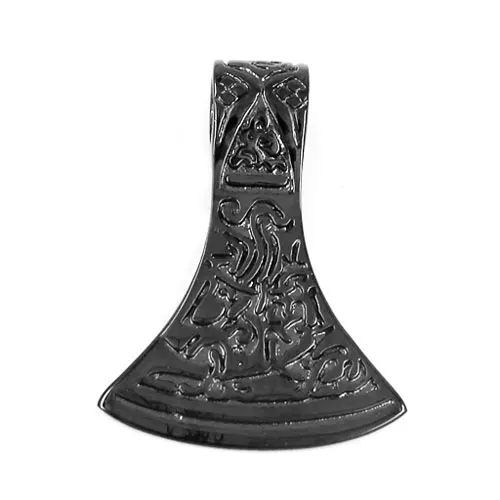 Norse Viking подвеска в виде топора ювелирные изделия из нержавеющей стали черный
