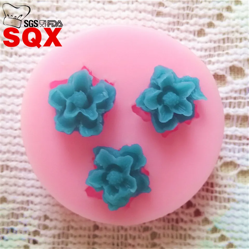Мини розы цветок мягкая силиконовая форма помадки Sugarcraft Инструменты для
